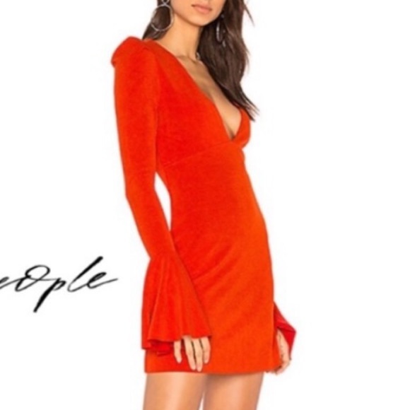 Free People Dresses & Skirts - NWT Free People Red Flare Long Sleeve Dress